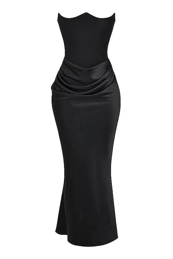Dália | Vestido Longo De Cetim