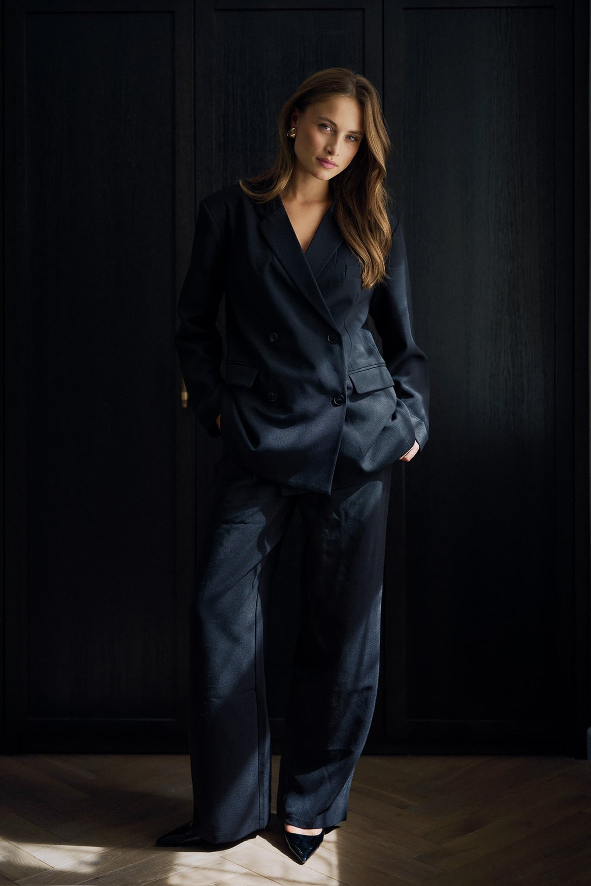 SignatureIC Blazer cruzado preto