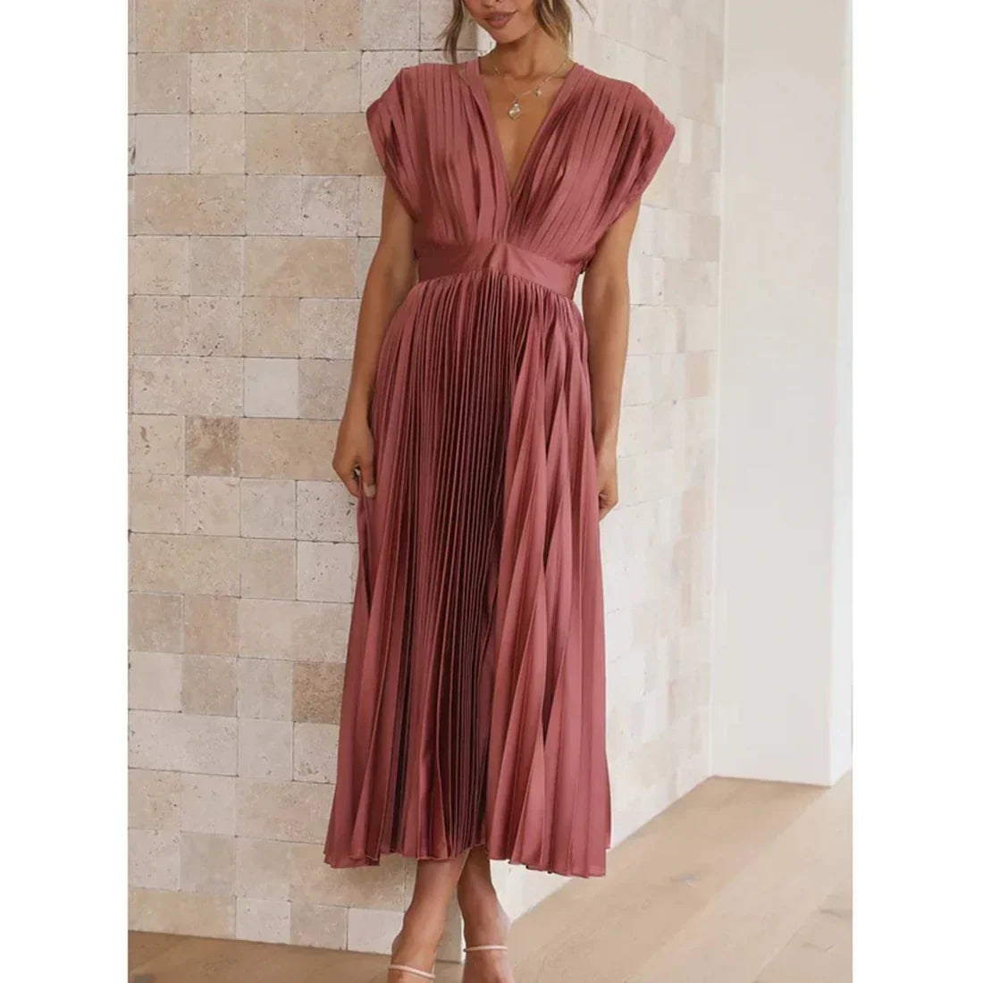 Alice | Vestido Midi Plissado