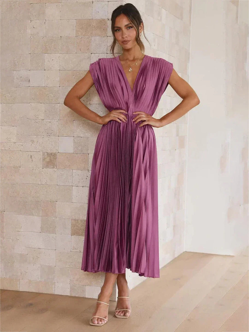 Alice | Vestido Midi Plissado
