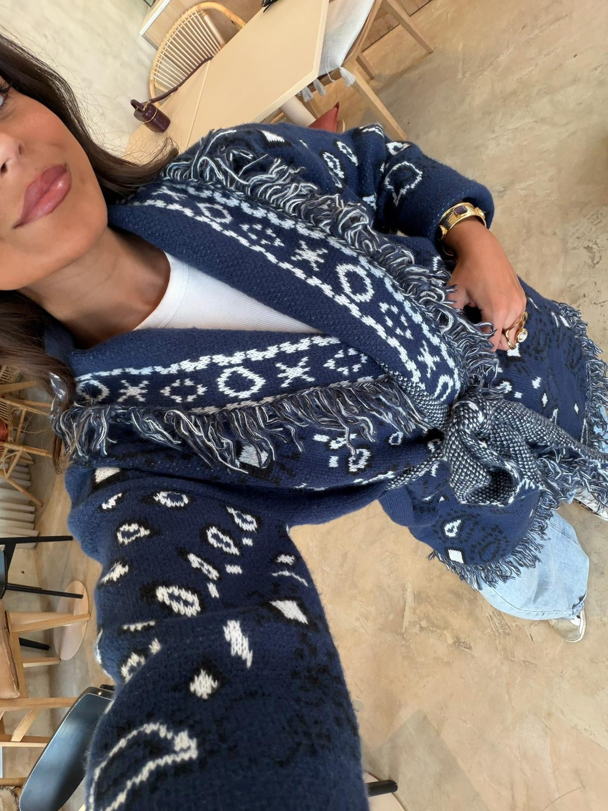Sobretudo Bandana em azul