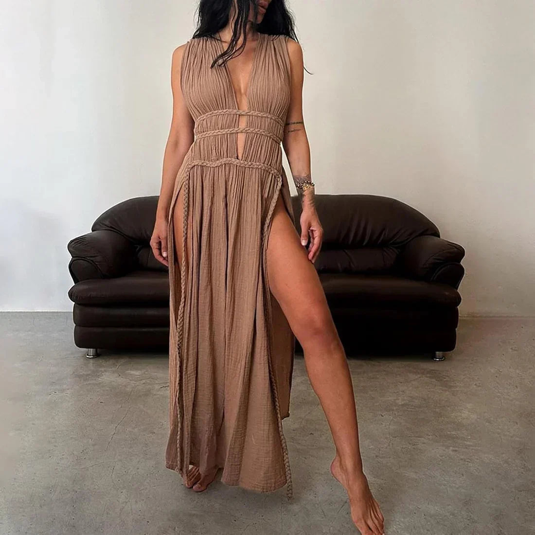 Afra | Vestido Comprido Sem Mangas