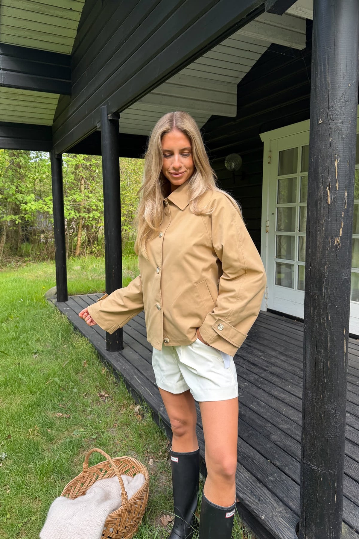 Gabardina Curta - Camel