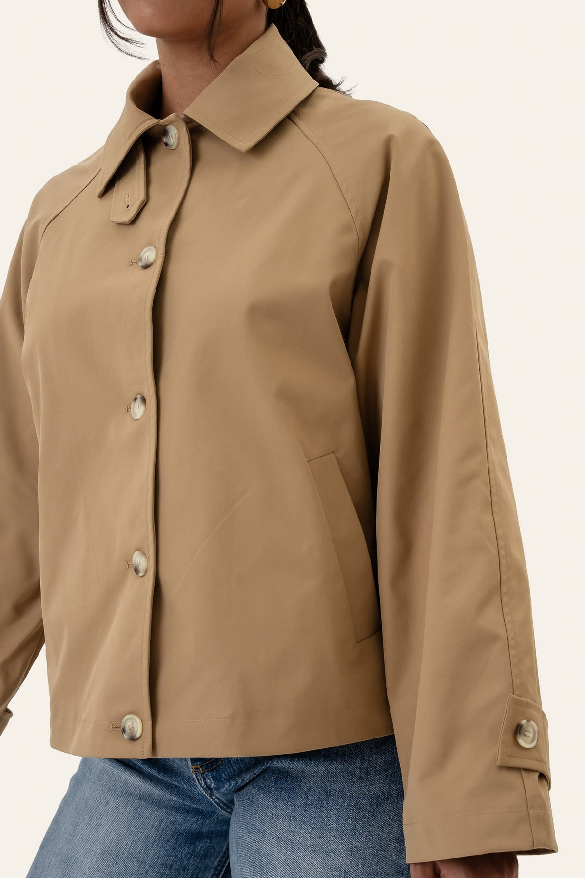 Gabardina Curta - Camel