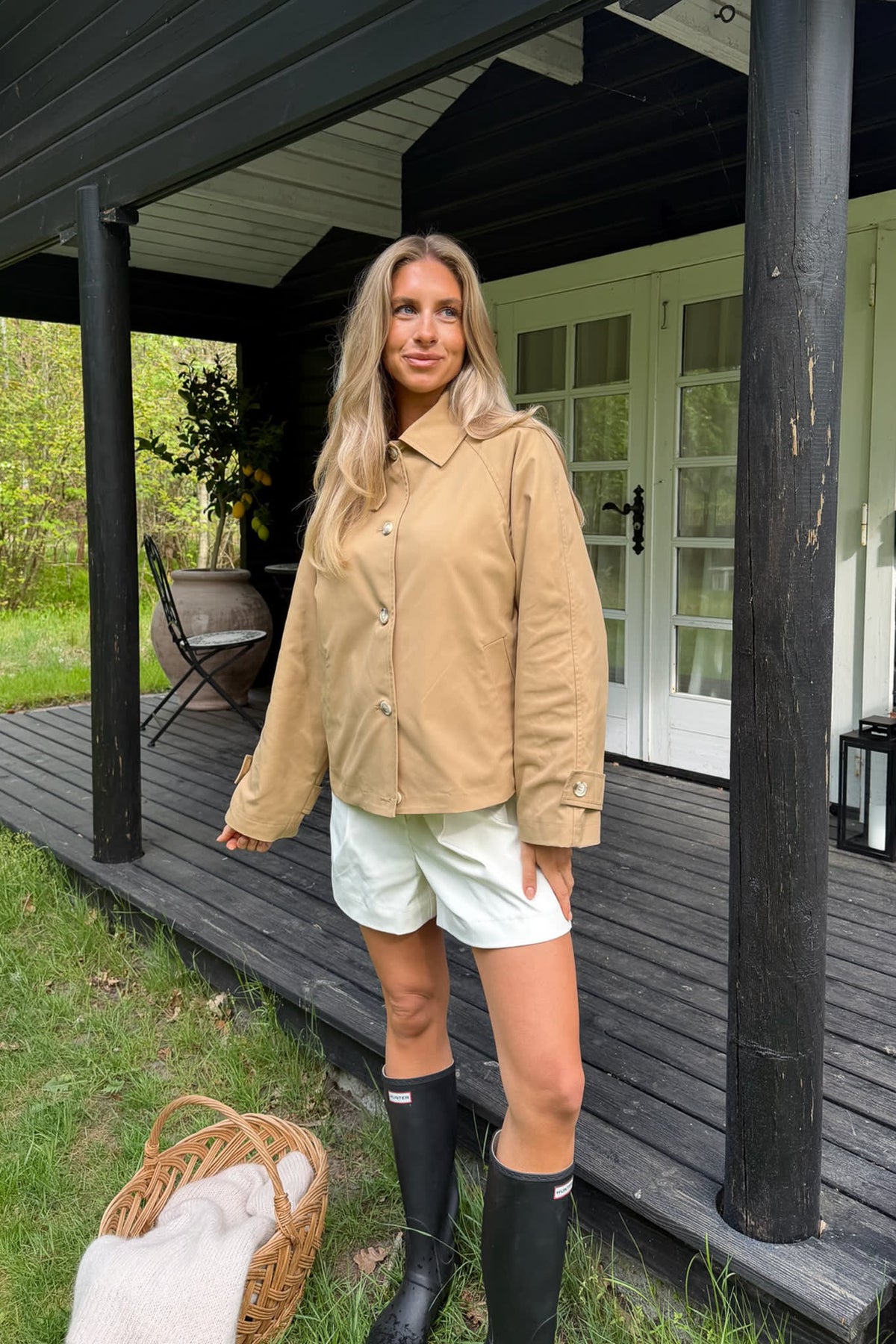 Gabardina Curta - Camel