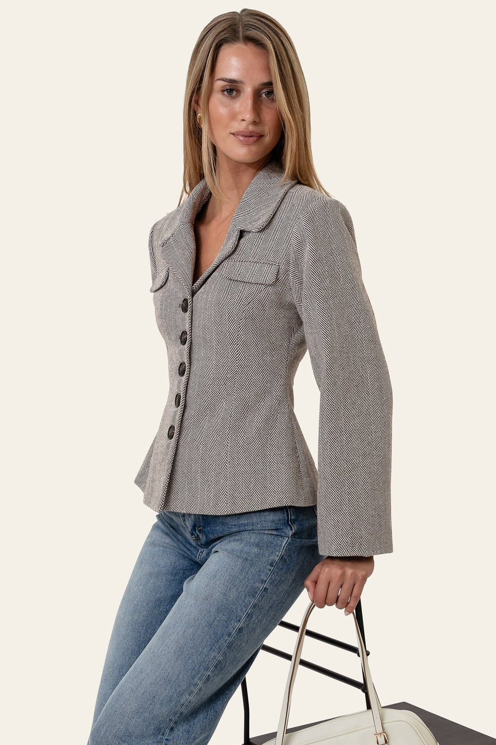 Blazer RonjaIC – Riscas castanhas