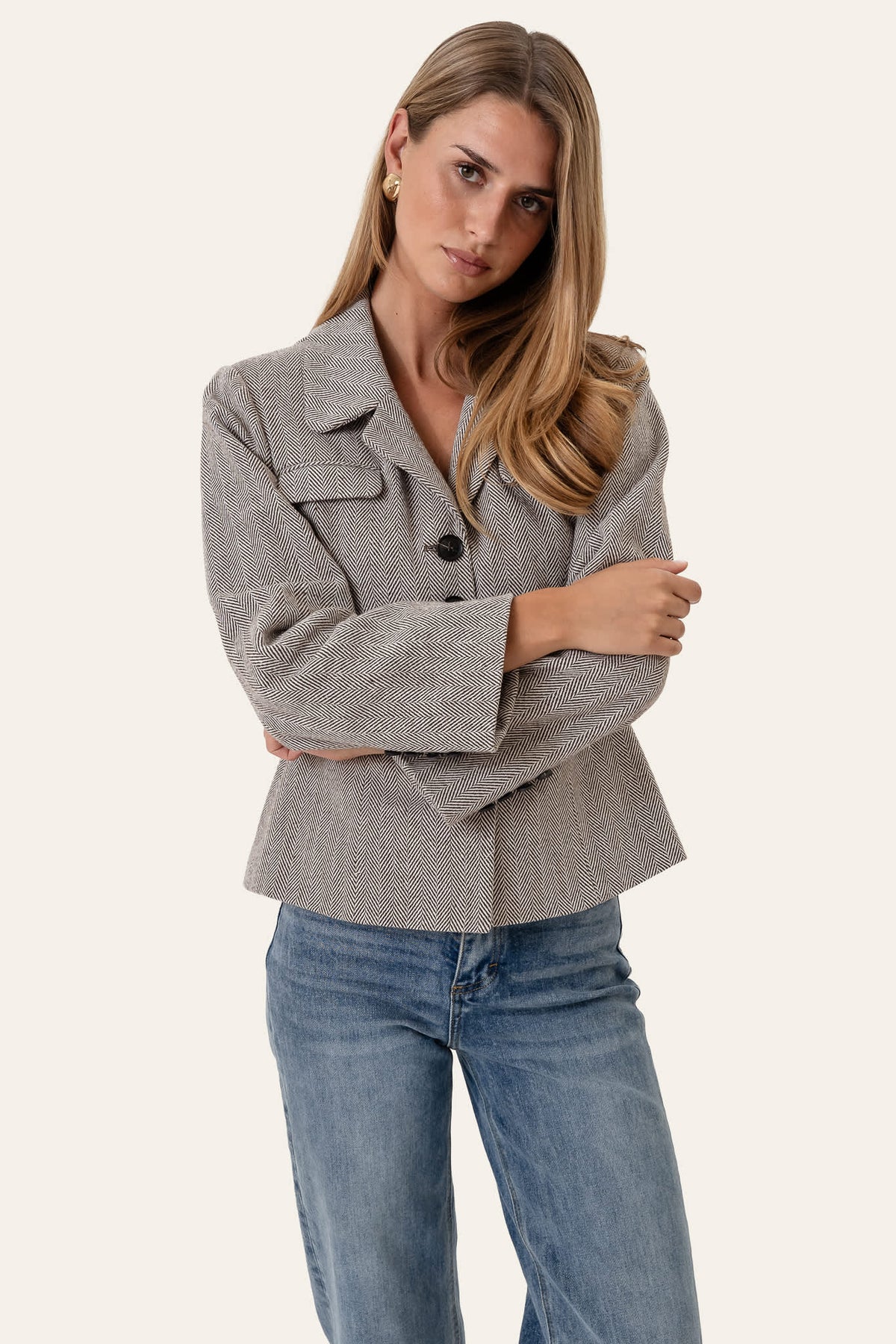 Blazer RonjaIC – Riscas castanhas