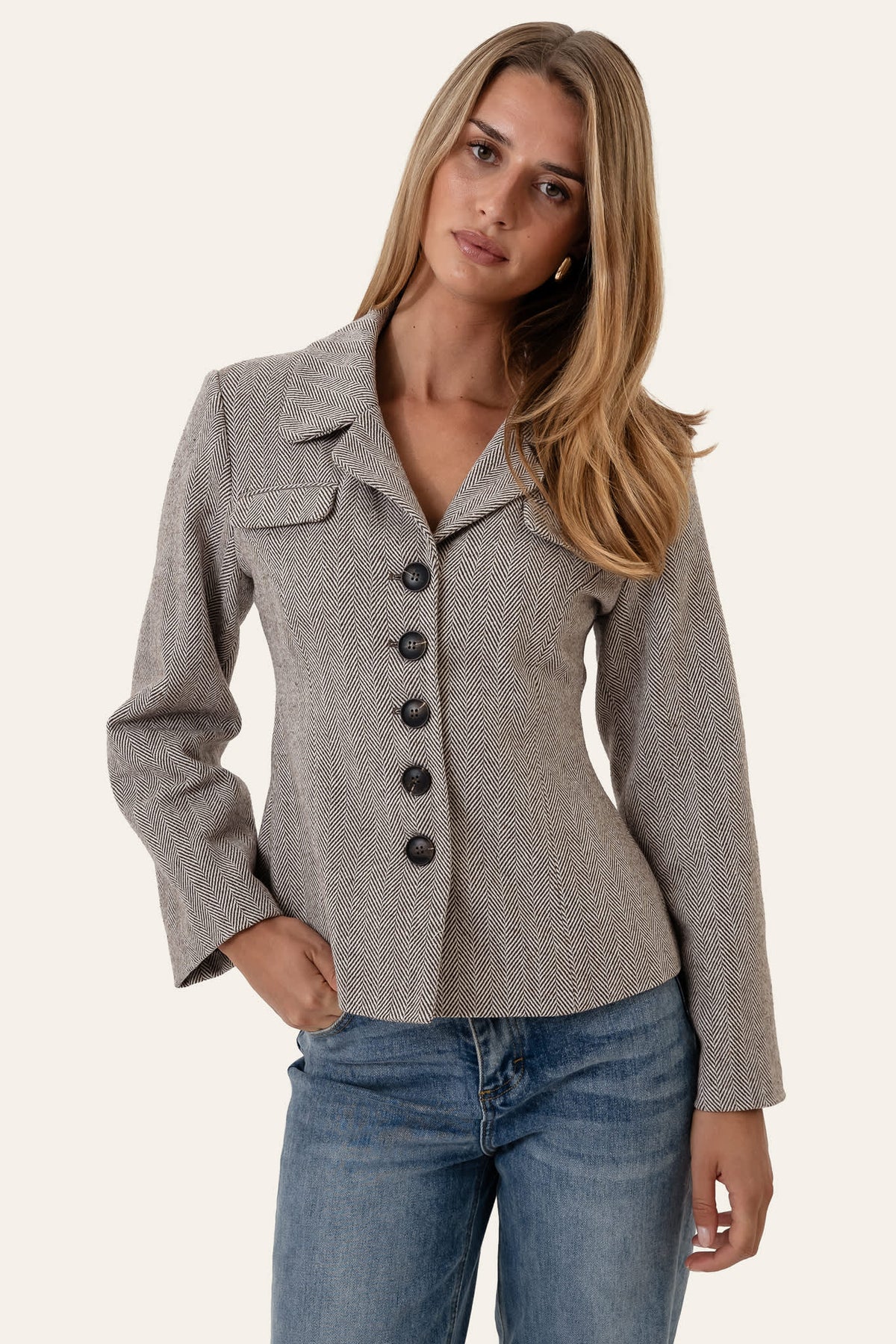 Blazer RonjaIC – Riscas castanhas