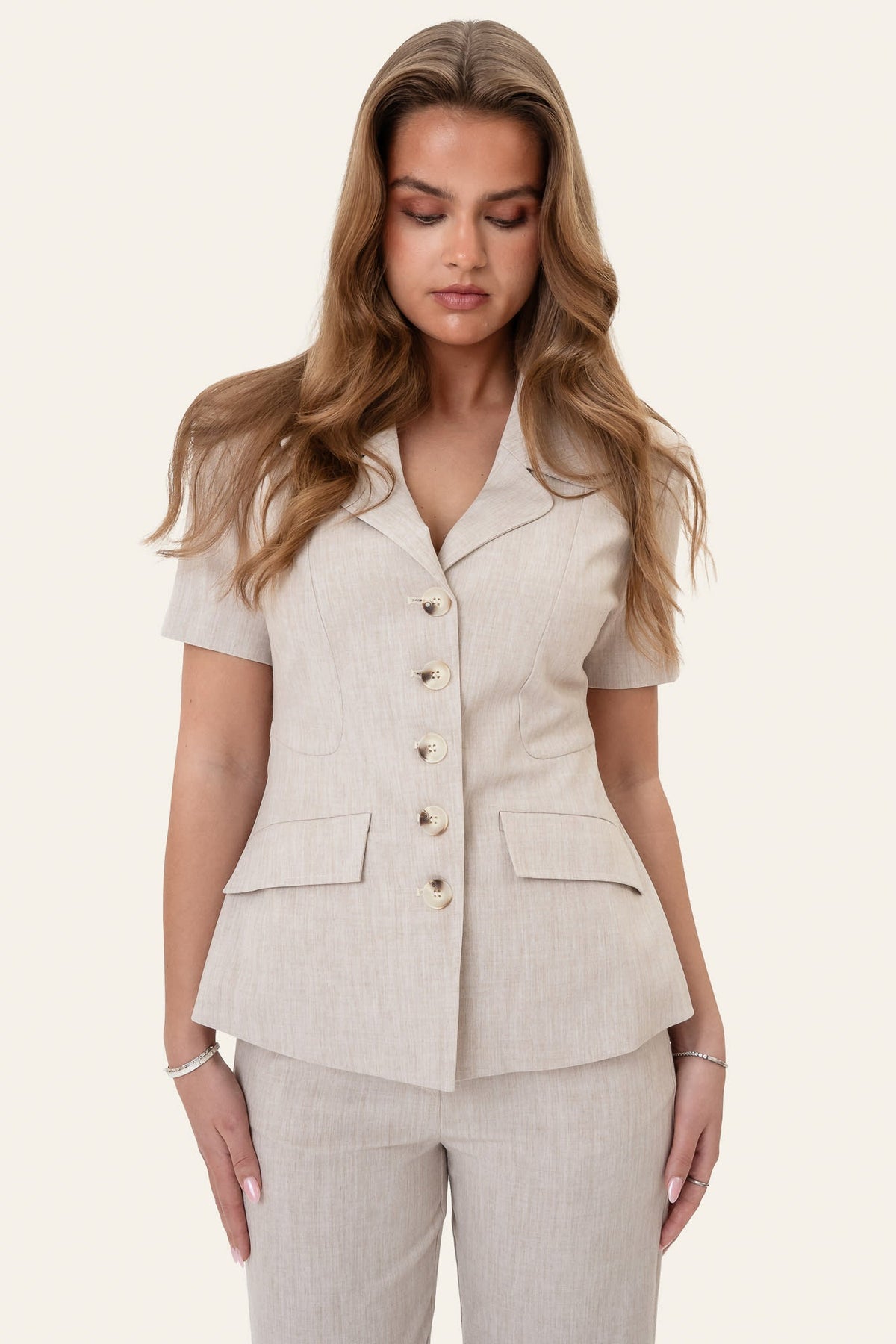 Blazer tipo T-shirt StineIC - Bege