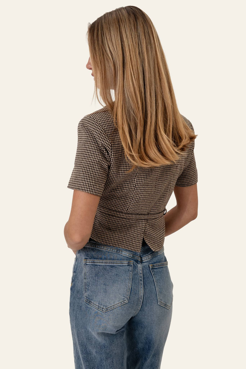 Blazer AnnieIC Tee – Castanho aos Quadrados