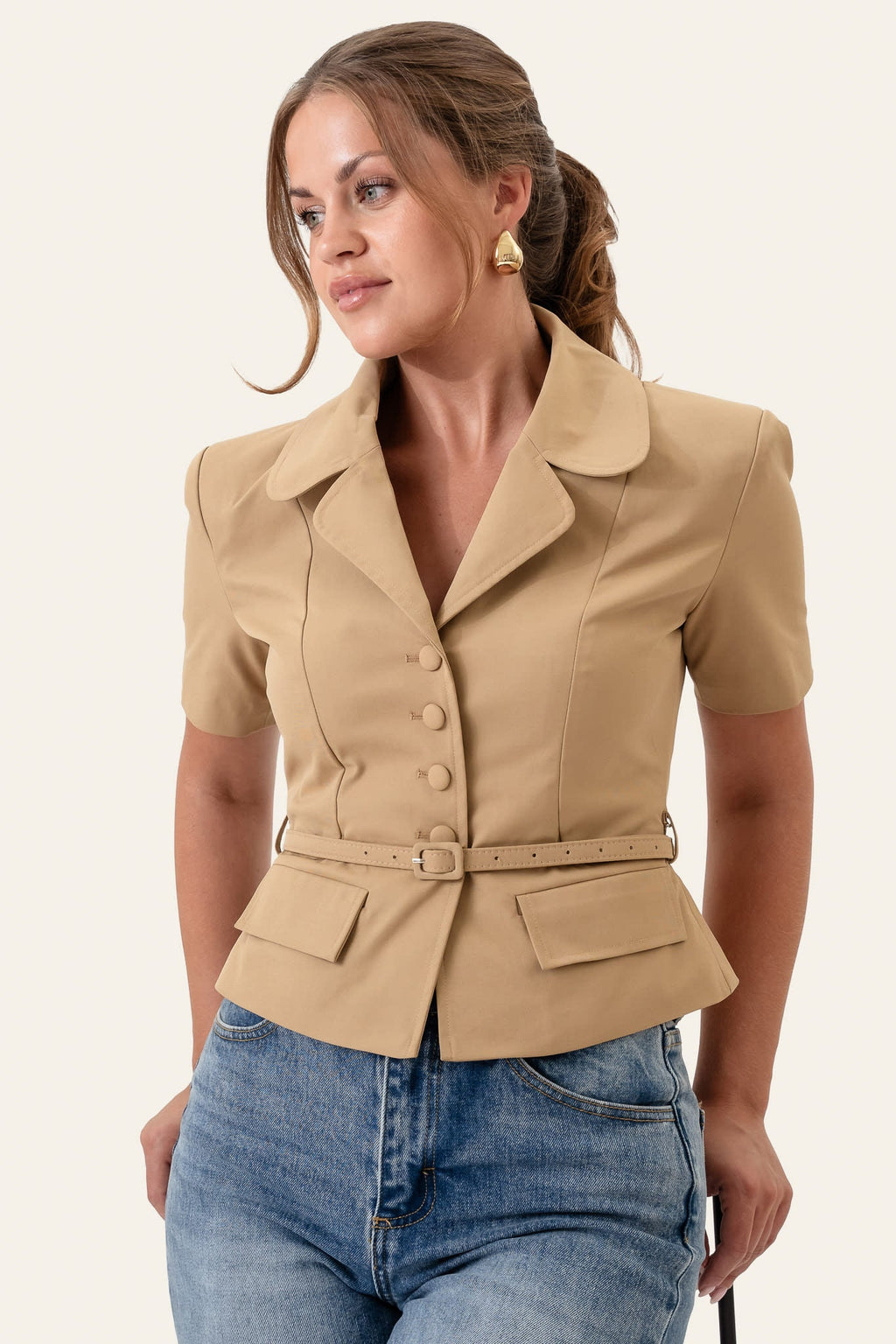 Blazer AnnieIC Tee - Camelo