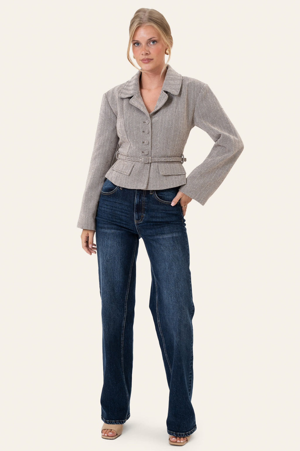Blazer AnnieIC - Riscas castanhas