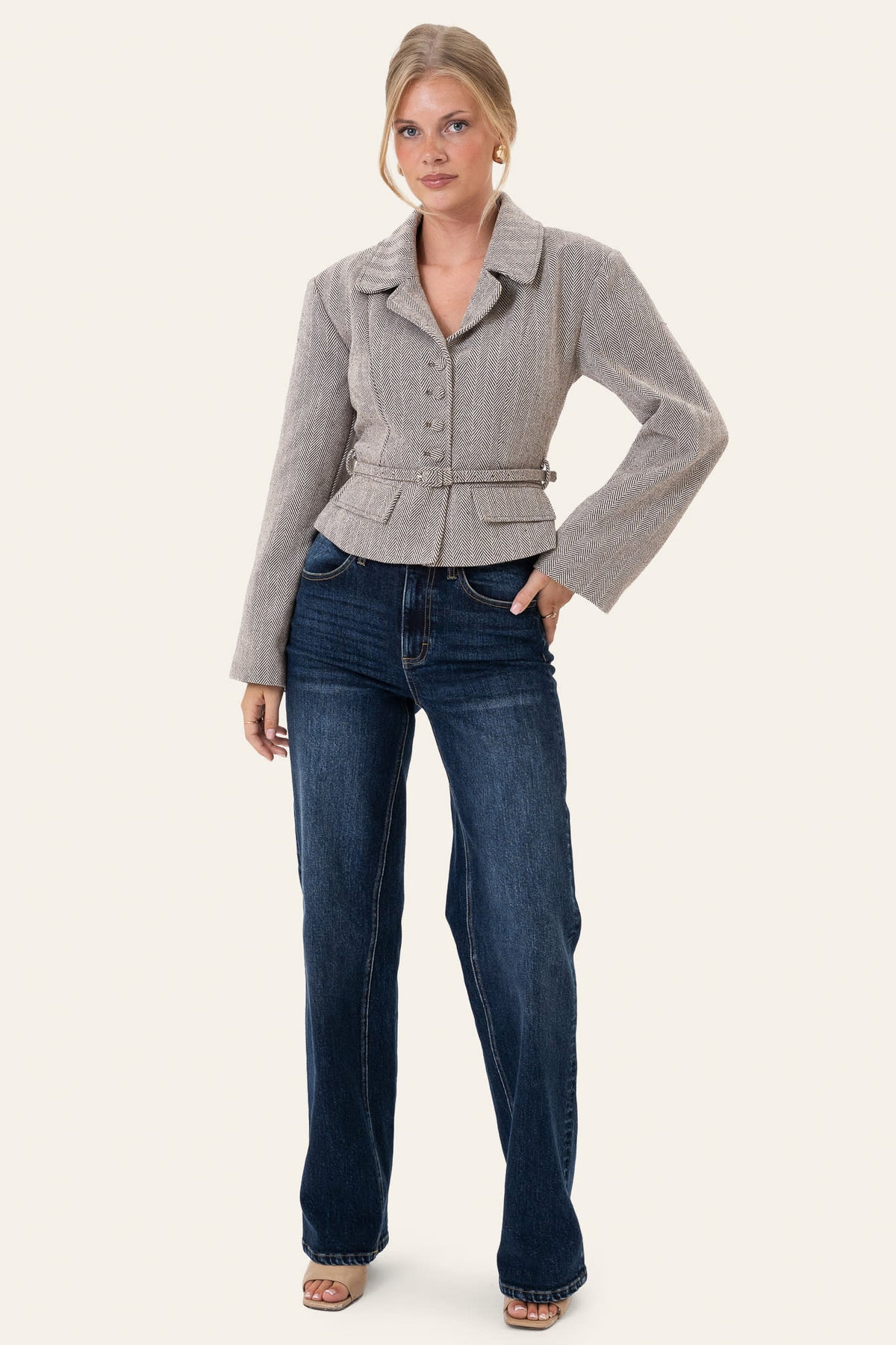 Blazer AnnieIC - Riscas castanhas