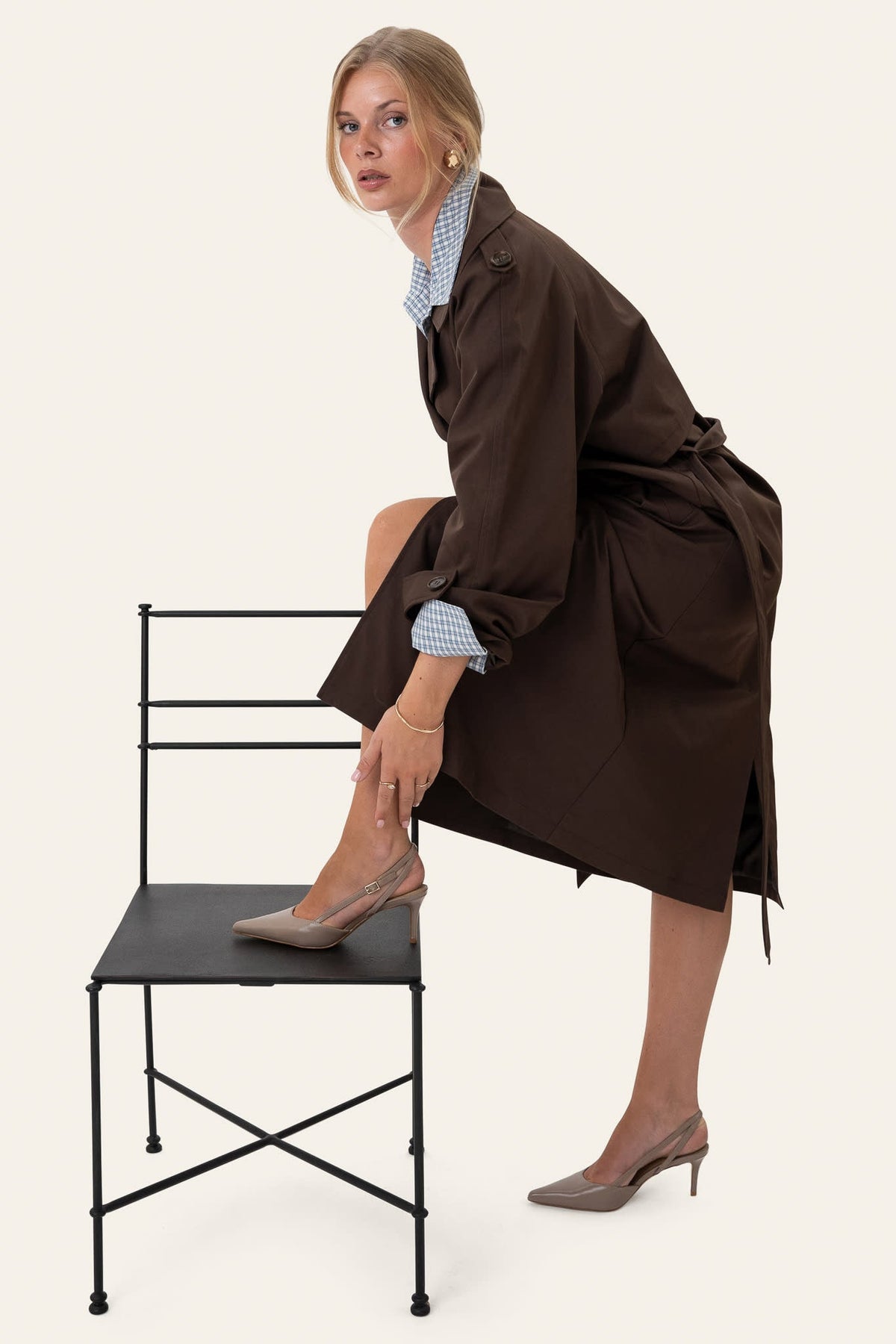 Gabardina Evie - Castanho Chocolate