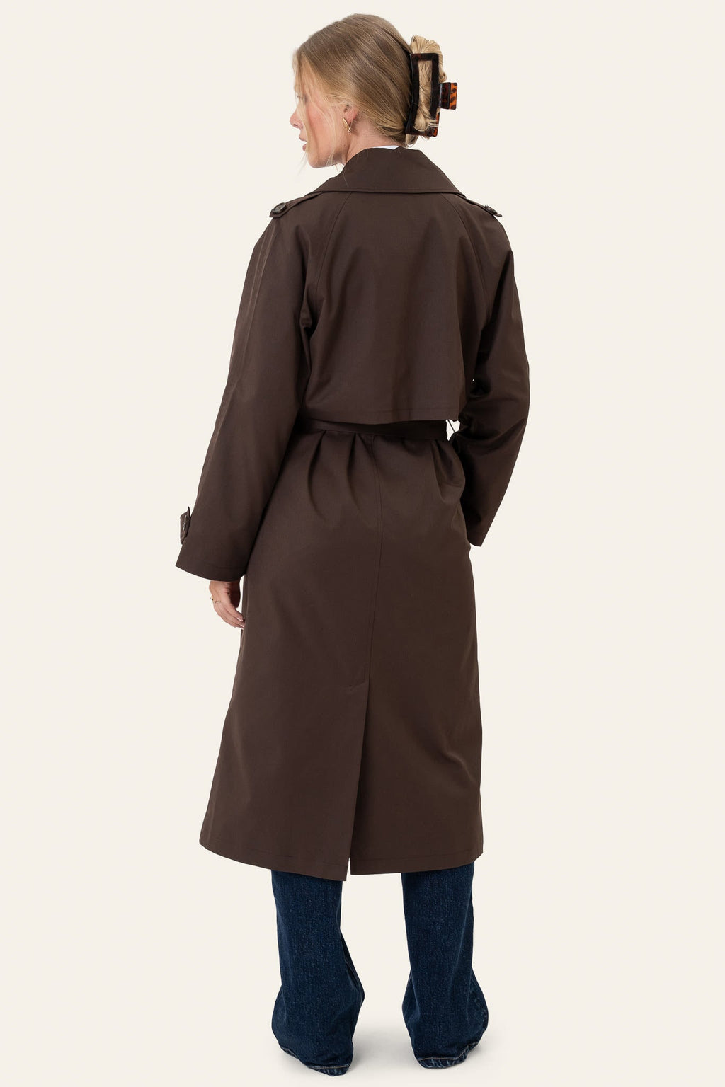 Gabardina Evie - Castanho Chocolate