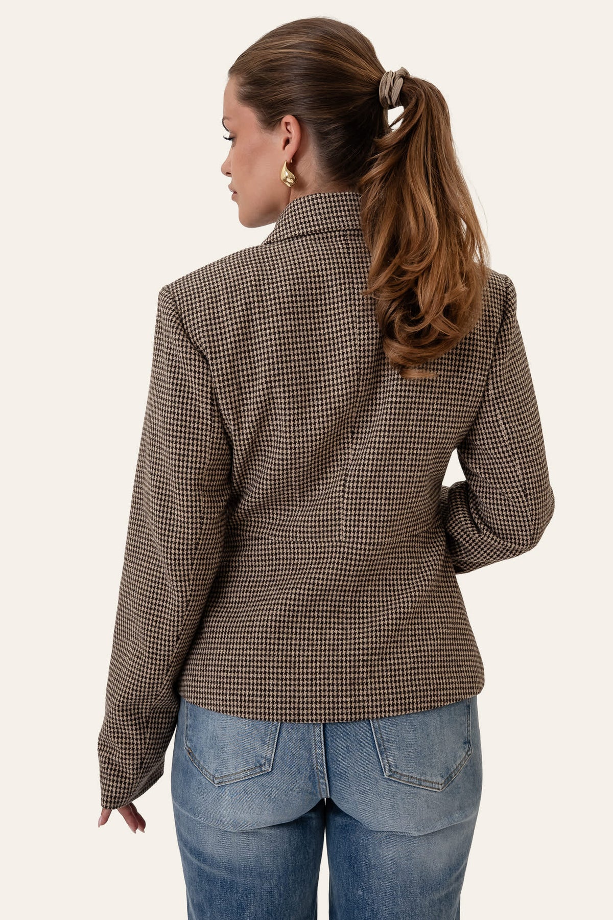 Blazer MillieIC - Castanho axadrezado