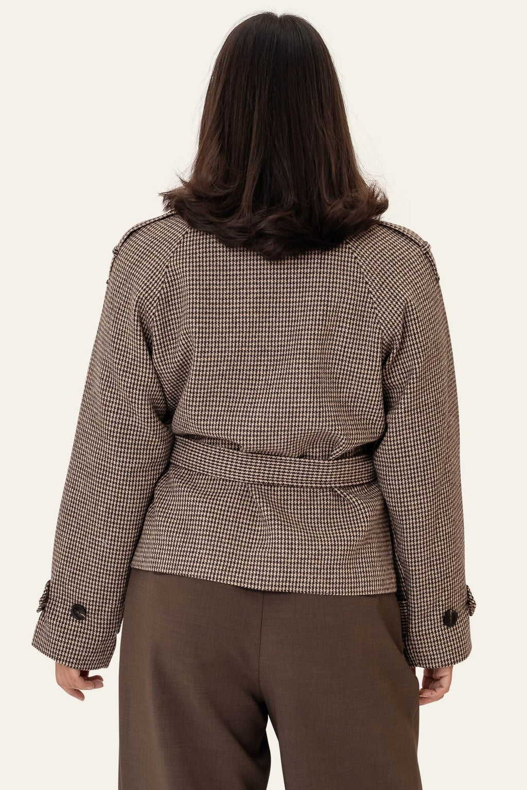 Gabardine VeraIC – Xadrez Castanho