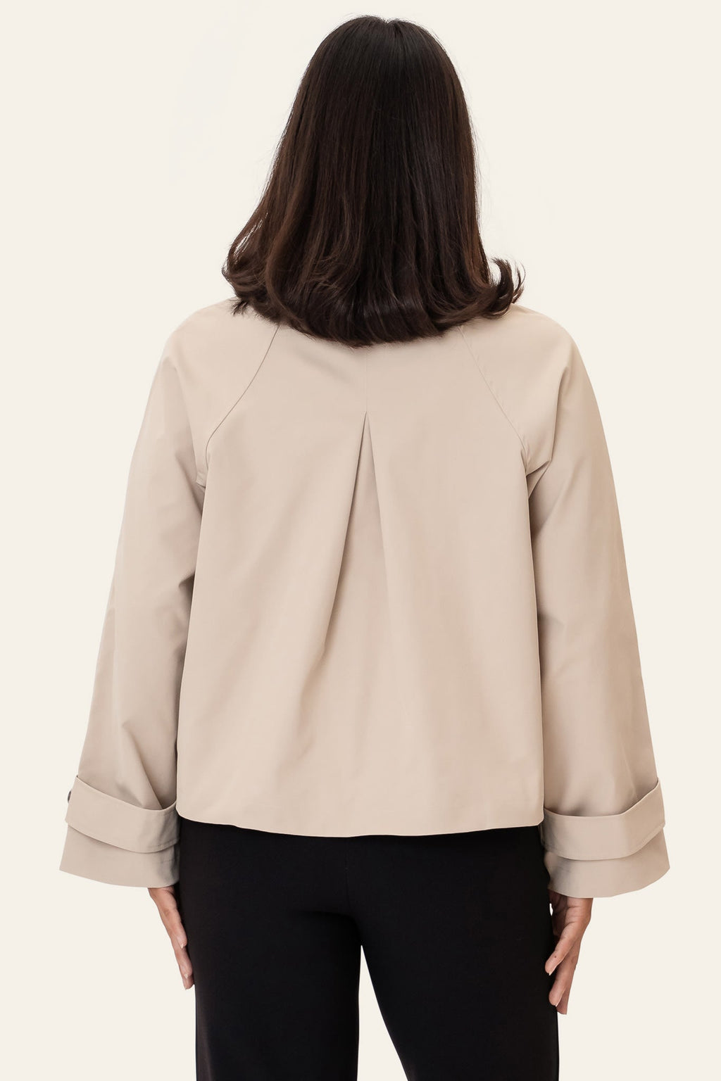 Gabardina curta AvaIC - Bege