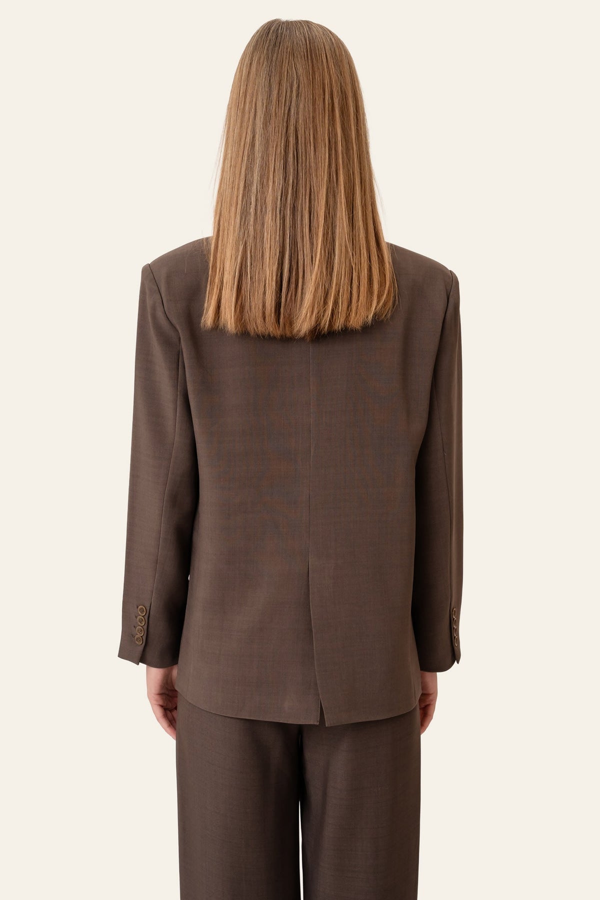 Blazer cruzado SignatureIC - Castanho escuro