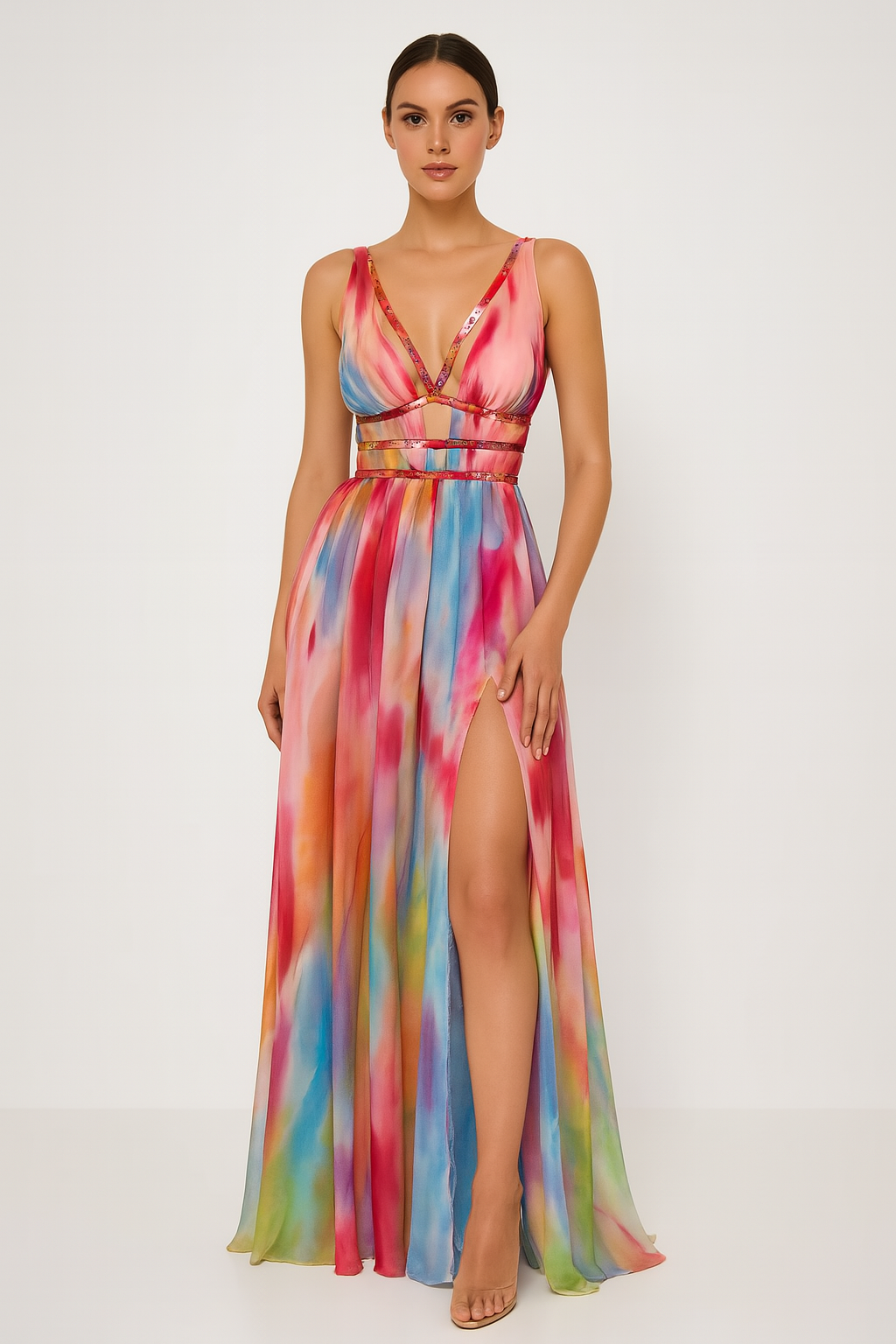 Freya | Vestido com Efeito Pintado