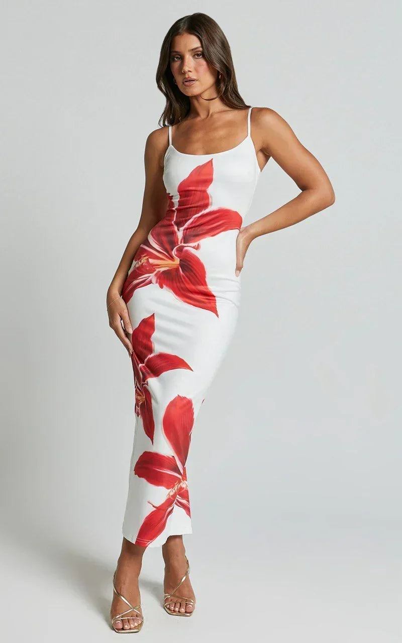 Lírio Carmesim | Vestido Midi Deia