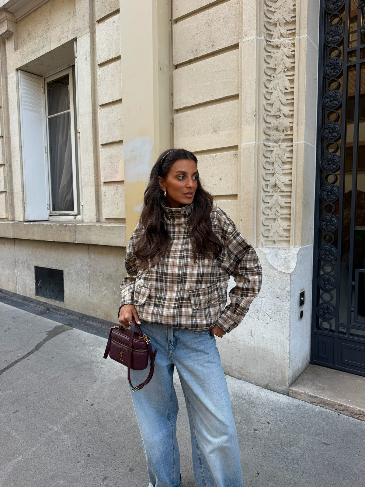 Blusão Bomber Xadrez Capucine