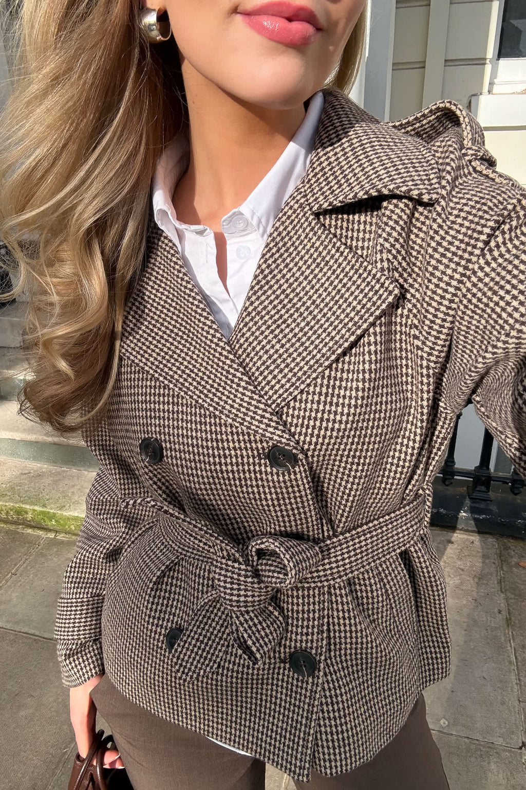Gabardine VeraIC – Xadrez Castanho