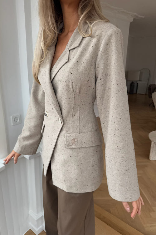 Blazer cintado VeraIC – Bege mesclado