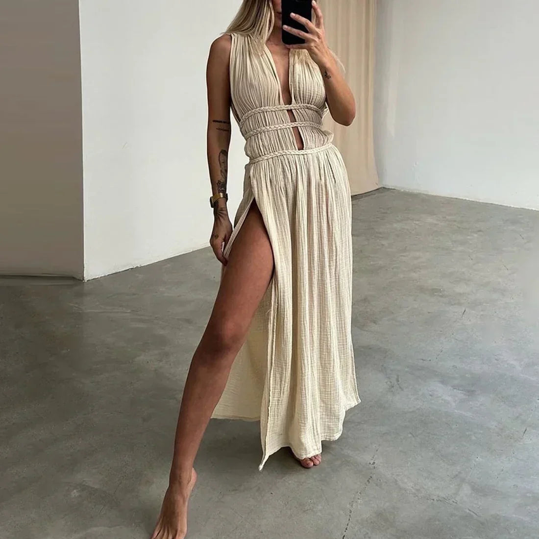 Afra | Vestido Comprido Sem Mangas