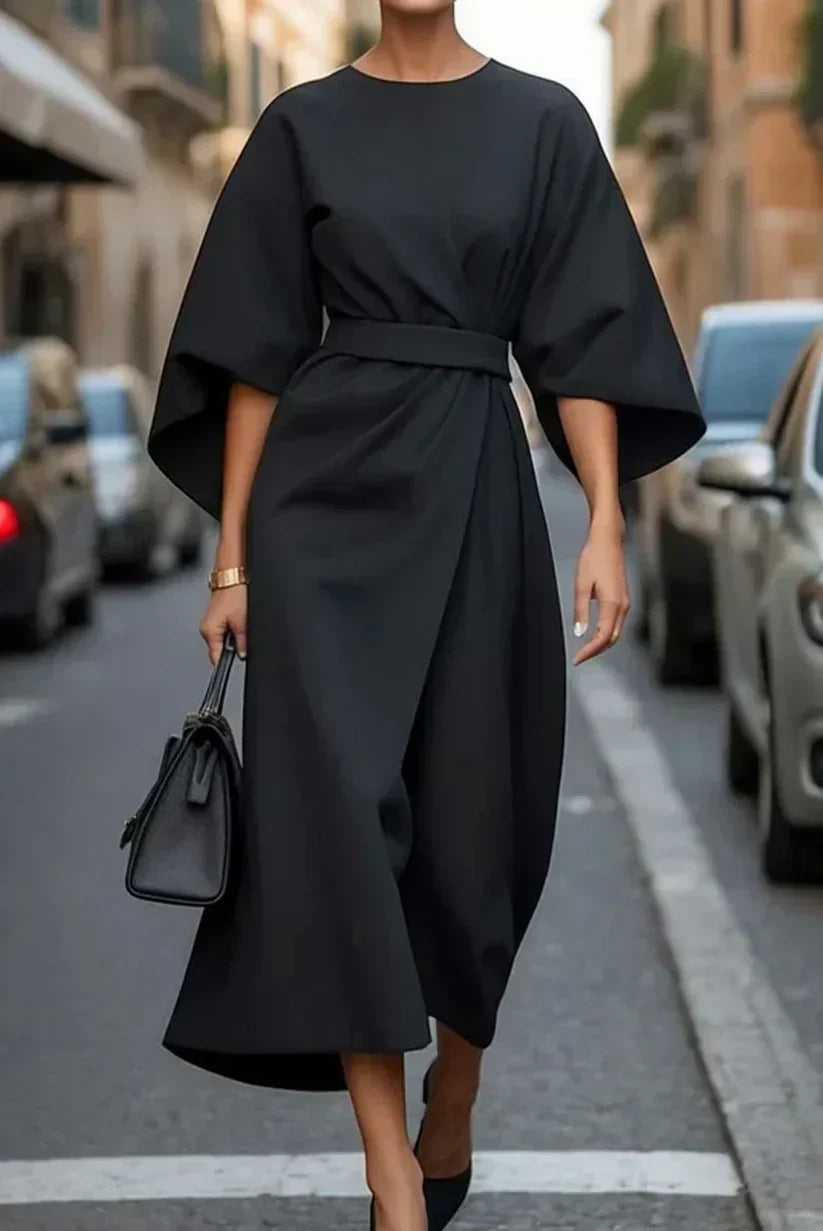 Clau | Vestido de mangas de morcego