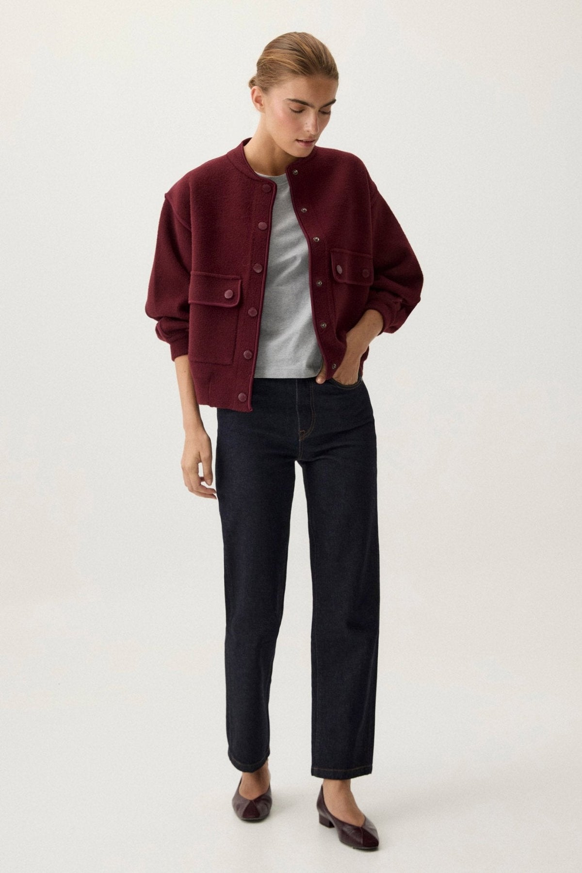 Blusão bomber MEMPHIS Bordeaux