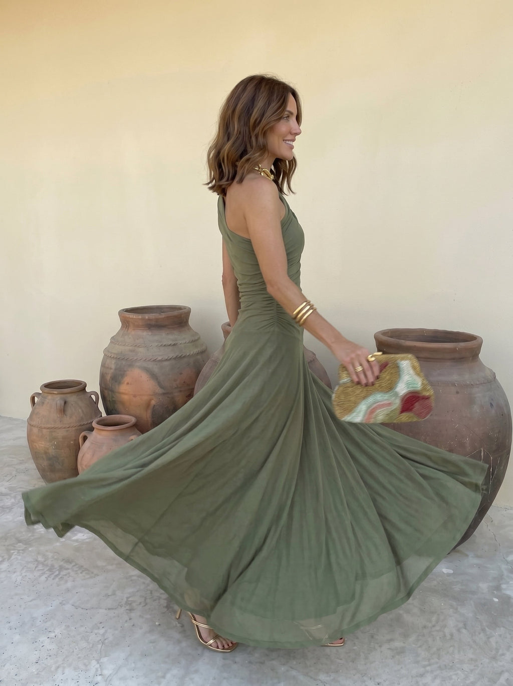 Irene / Vestido elegante sem alças de malha