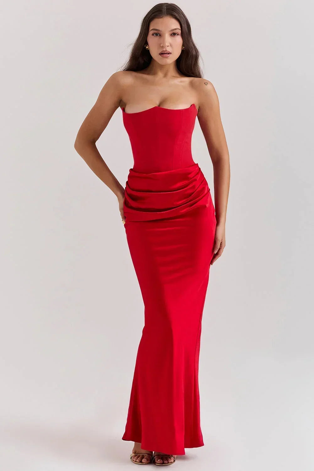 Dália | Vestido Longo De Cetim