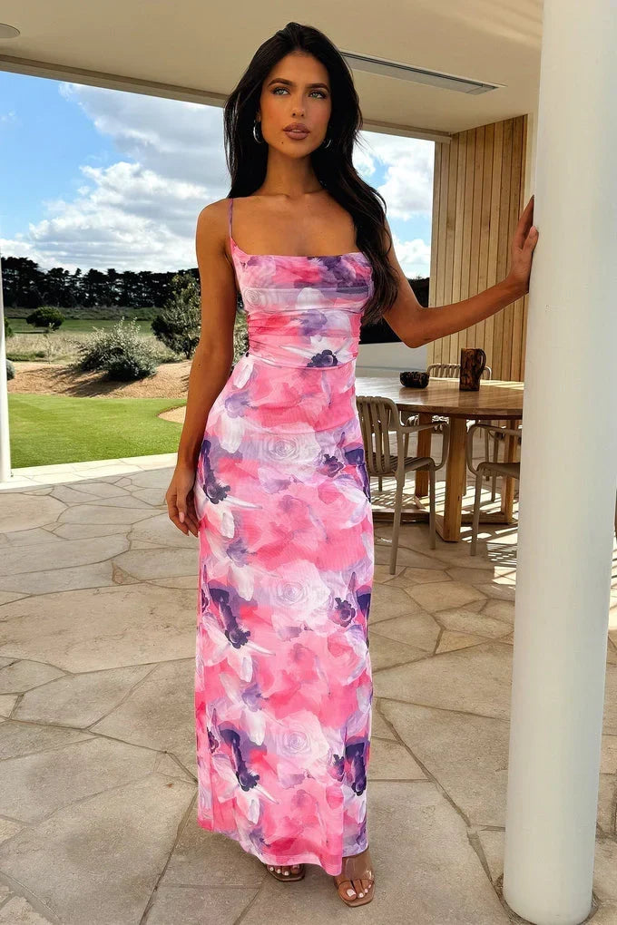 Leah | Vestido Longo Estampado