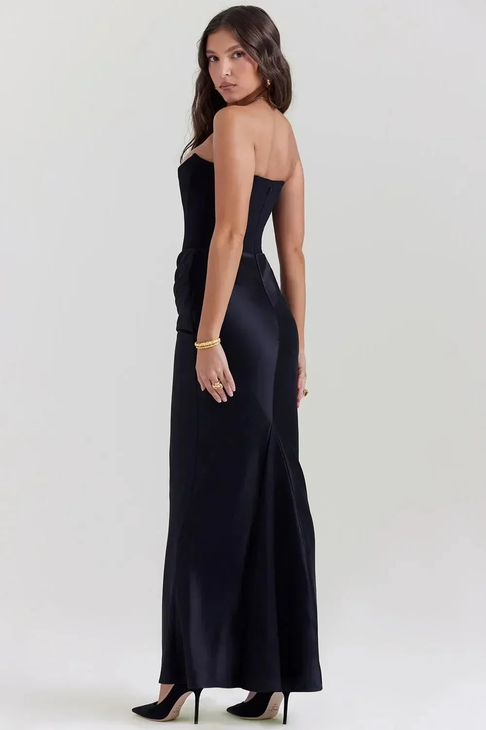 Dália | Vestido Longo De Cetim