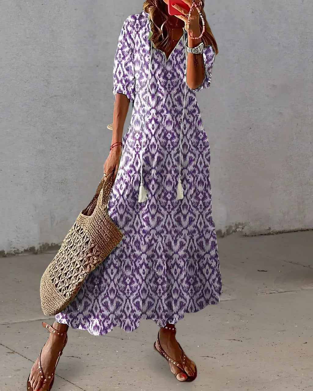 Diana | Vestido Boho com cobertura para o abdômen
